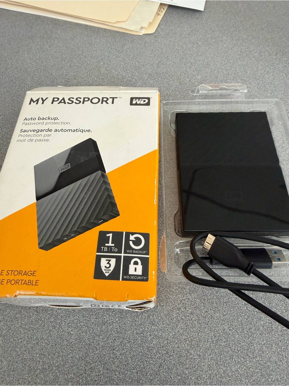 My Passport 1TB Portable External Hard Drive - Black